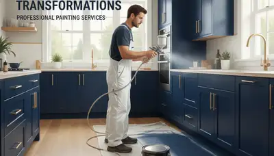 Cabinet painting service in Olathe, KS with smooth, durable kitchen finishes
