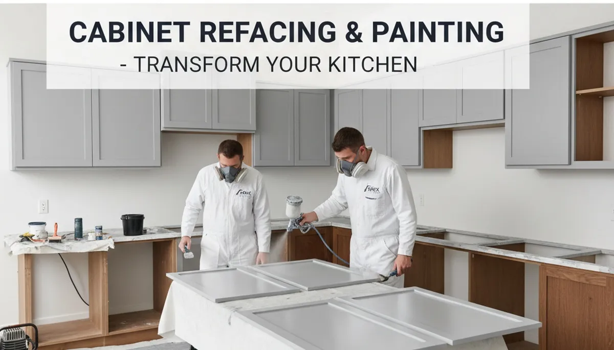 Cabinet painting service in Olathe, KS by Olathe Paint Pros with smooth, durable finish