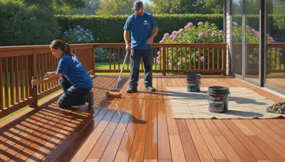 Deck sealing service in Olathe, KS to protect decks from sun, humidity, and moisture damage