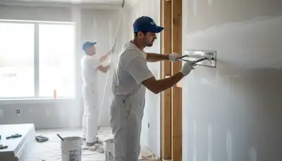 Drywall repair service in Olathe, KS, restoring smooth walls for painting and finishing