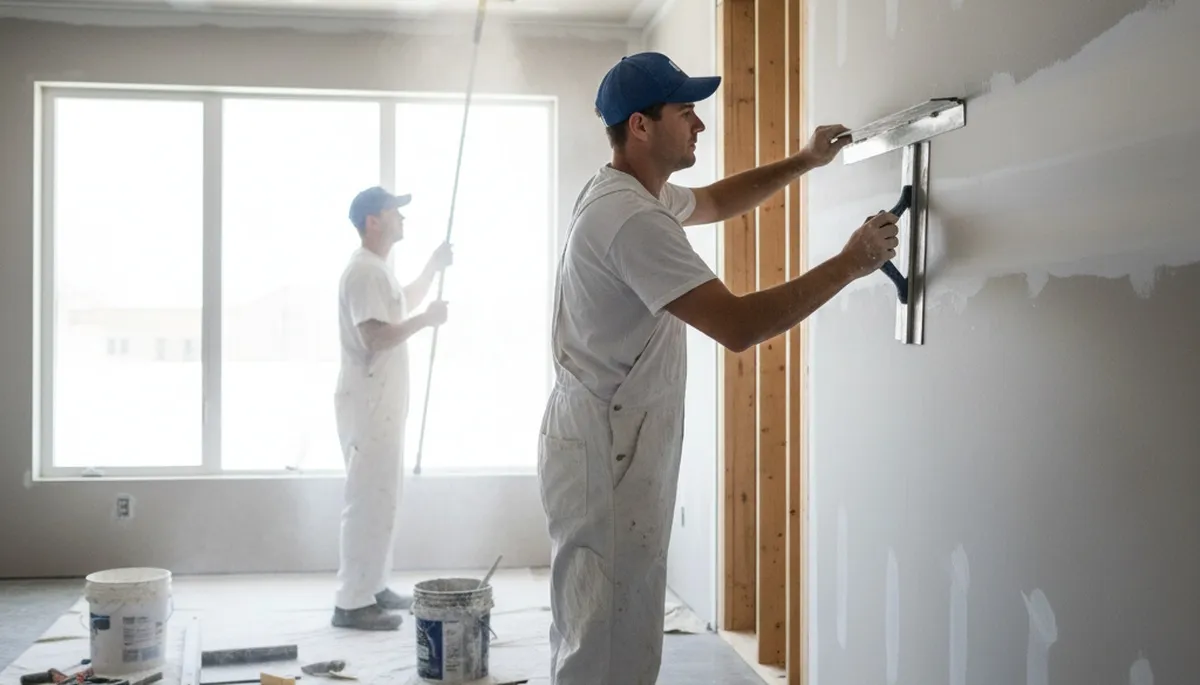 Drywall repair in Olathe, KS by Olathe Paint Pros, smoothing cracks and damage for a ready-to-finish wall