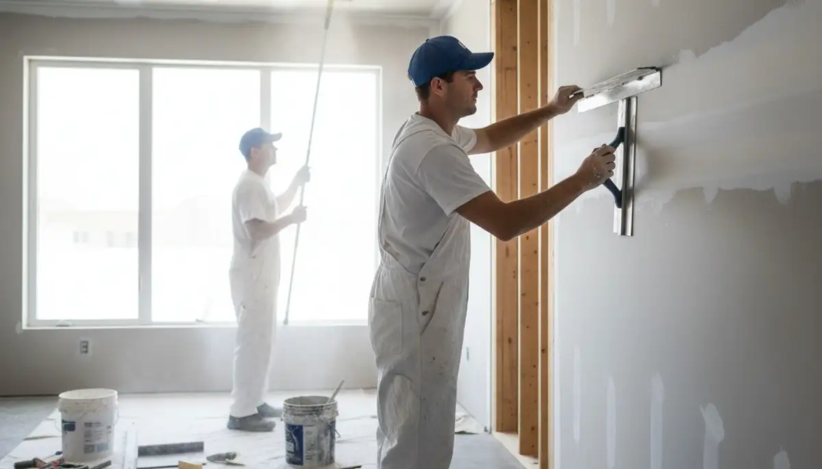 Drywall repair in Olathe, KS by Olathe Paint Pros, smoothing cracks and damage for a ready-to-finish wall