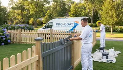 Fence painting in Olathe, KS by Olathe Paint Pros for durable exterior protection