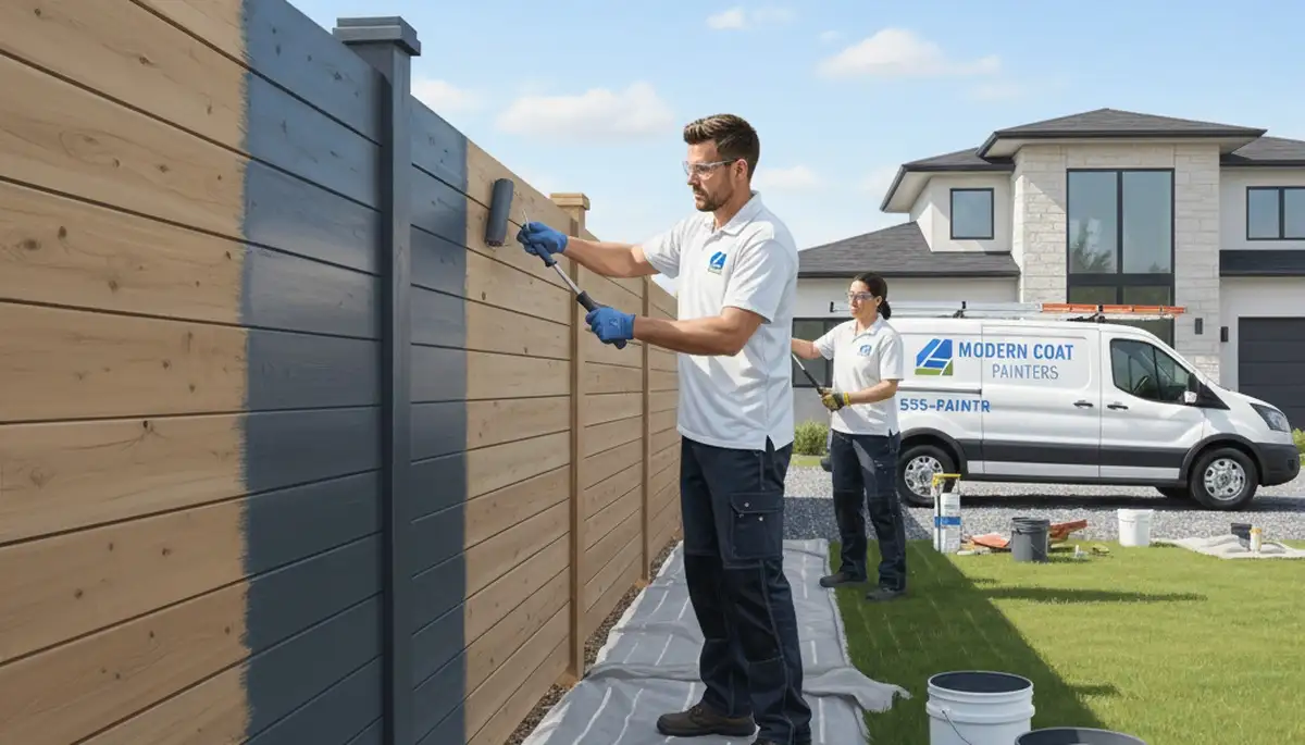 Fence painting service in Olathe, KS for durable protection against sun and humidity