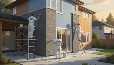 Olathe, KS house painting service by Olathe Paint Pros for durable, curb-appeal exterior finishes