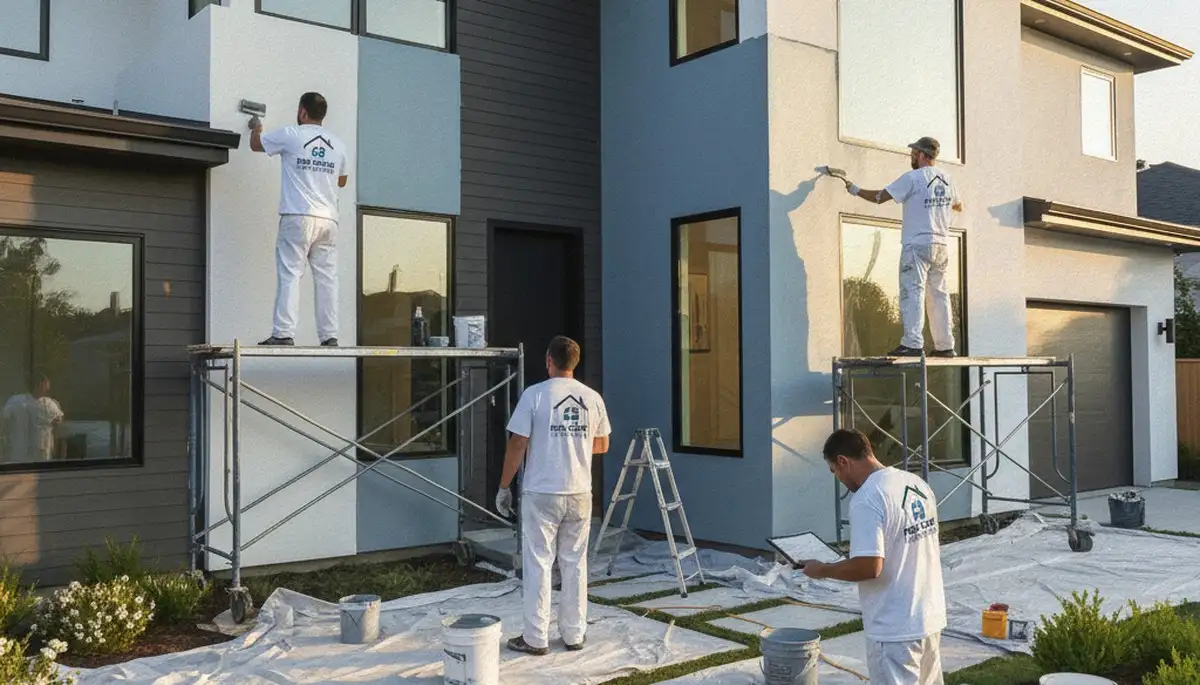 Olathe, KS house painting service by Olathe Paint Pros for durable, curb-appeal boosting exterior finishes