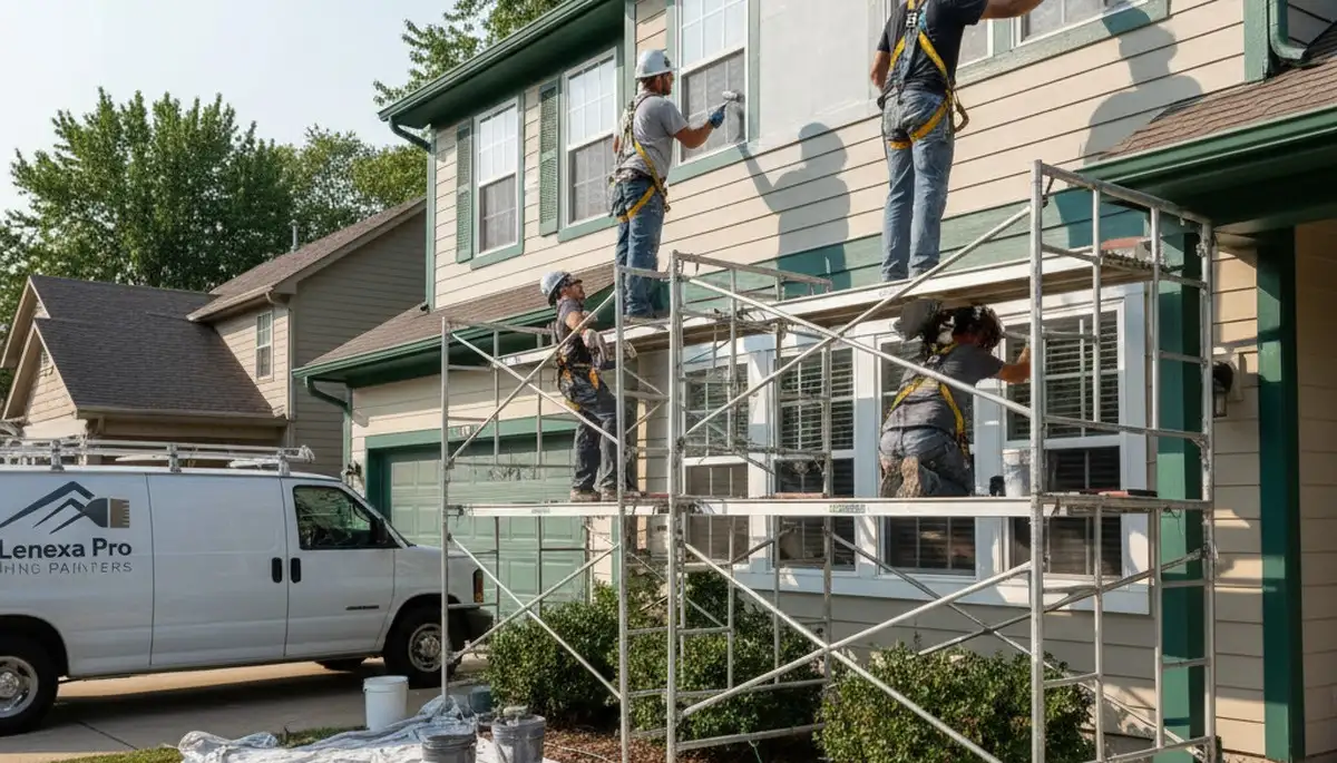 Professional painters at work in Olathe, KS for residential and commercial painting services