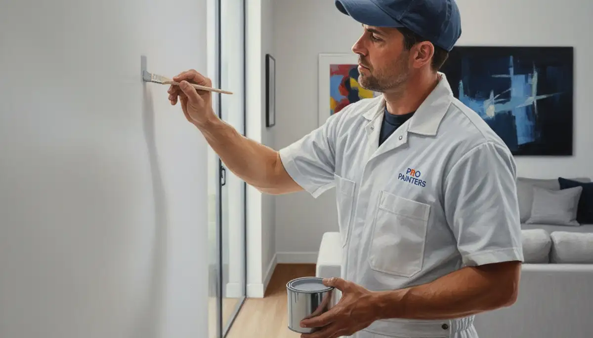 Paint touch-up service in Olathe, KS repairing scuffs and chips on a home wall