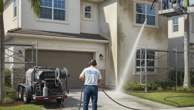 Pressure cleaning service in Olathe, KS for removing pollen, mildew, and storm grime from exterior surfaces