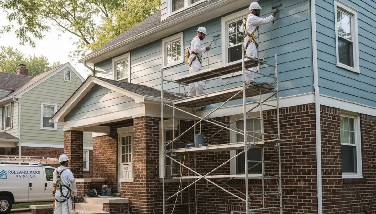 Professional painters at work in Olathe, KS, providing residential painting services