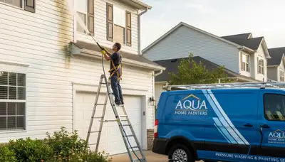 Vinyl siding pressure cleaning in Olathe, KS by Olathe Paint Pros