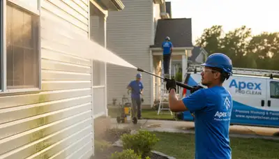 Vinyl siding pressure cleaning in Olathe, KS for a clean, fresh exterior finish