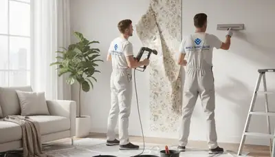Wallpaper removal service in Olathe, KS by Olathe Paint Pros for clean, smooth walls